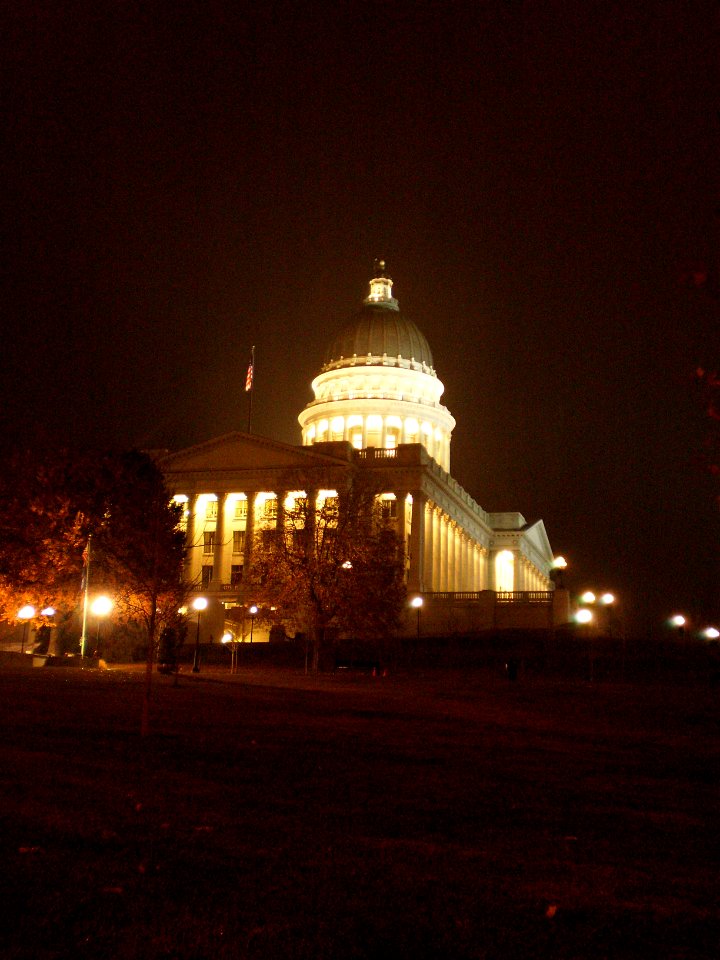 Utah State Capitol grounds, Thanksgiving evening - November 2008 - by Brandon Evershed (36) (18332890055)