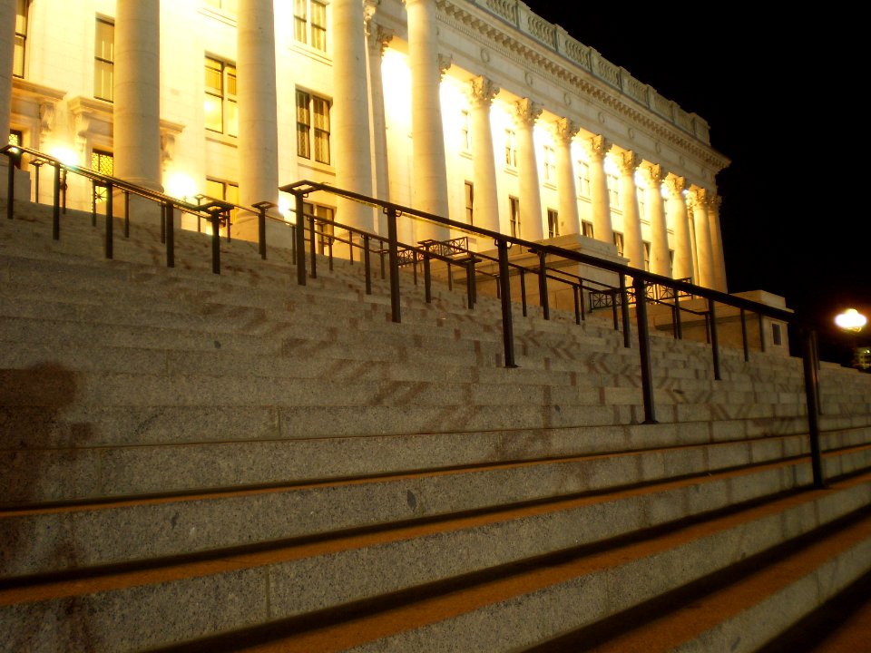 Utah State Capitol grounds, Thanksgiving evening - November 2008 - by Brandon Evershed (26) (18146829619)