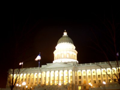 Utah State Capitol grounds, Thanksgiving evening - November 2008 - by Brandon Evershed (3) (17709843664)