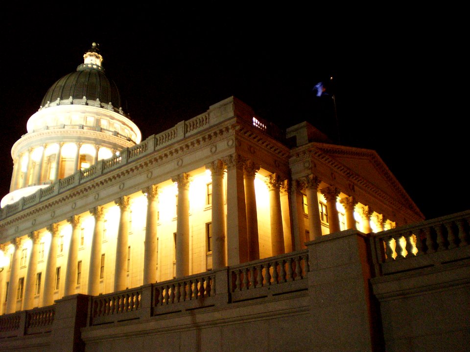 Utah State Capitol grounds, Thanksgiving evening - November 2008 - by Brandon Evershed (33) (18306475736)