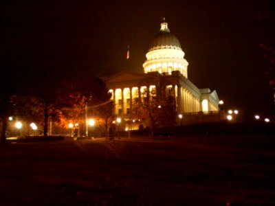 Utah State Capitol grounds, Thanksgiving evening - November 2008 - by Brandon Evershed (37) (17710254134)