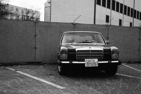 Vintage oldschool parking lot