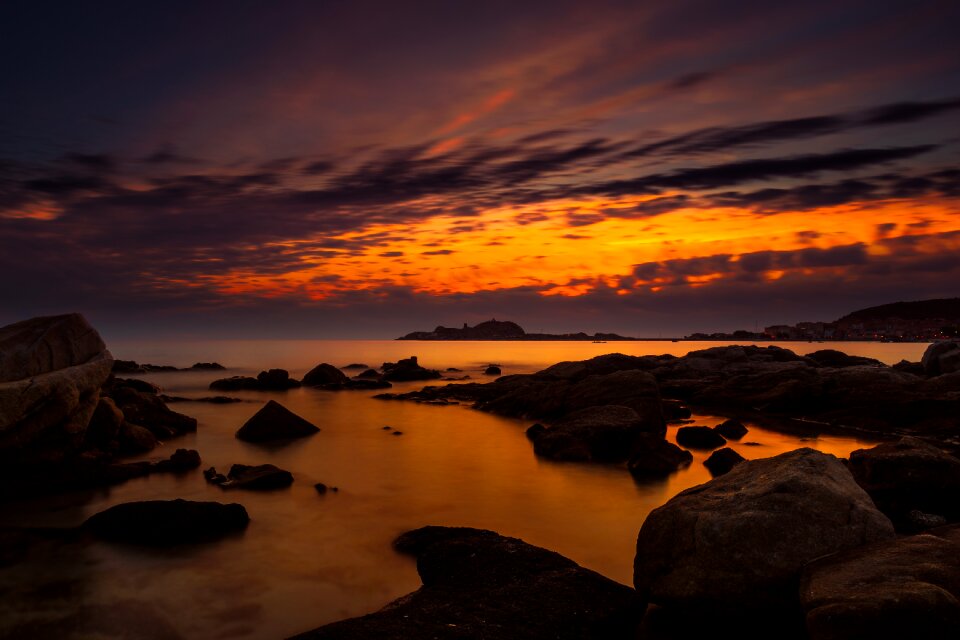 Evening waters corsica