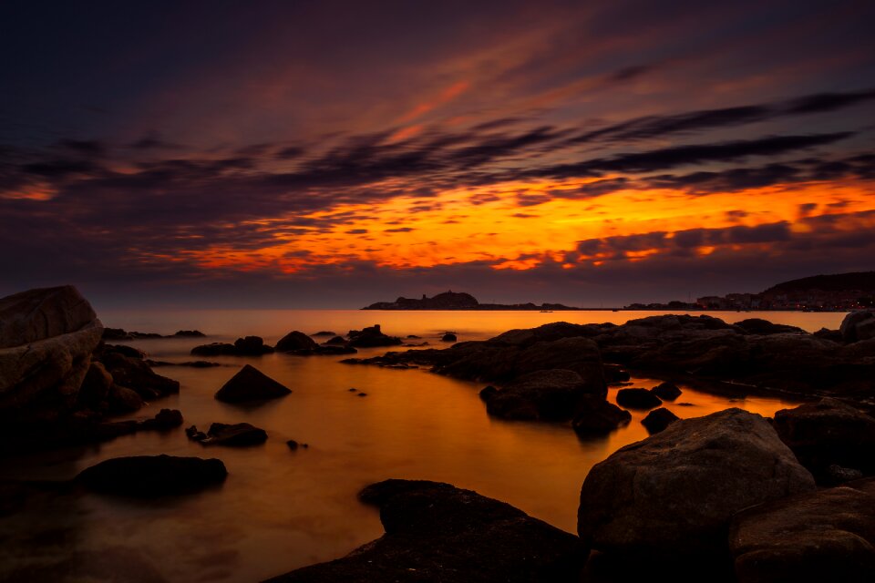 Evening waters corsica photo