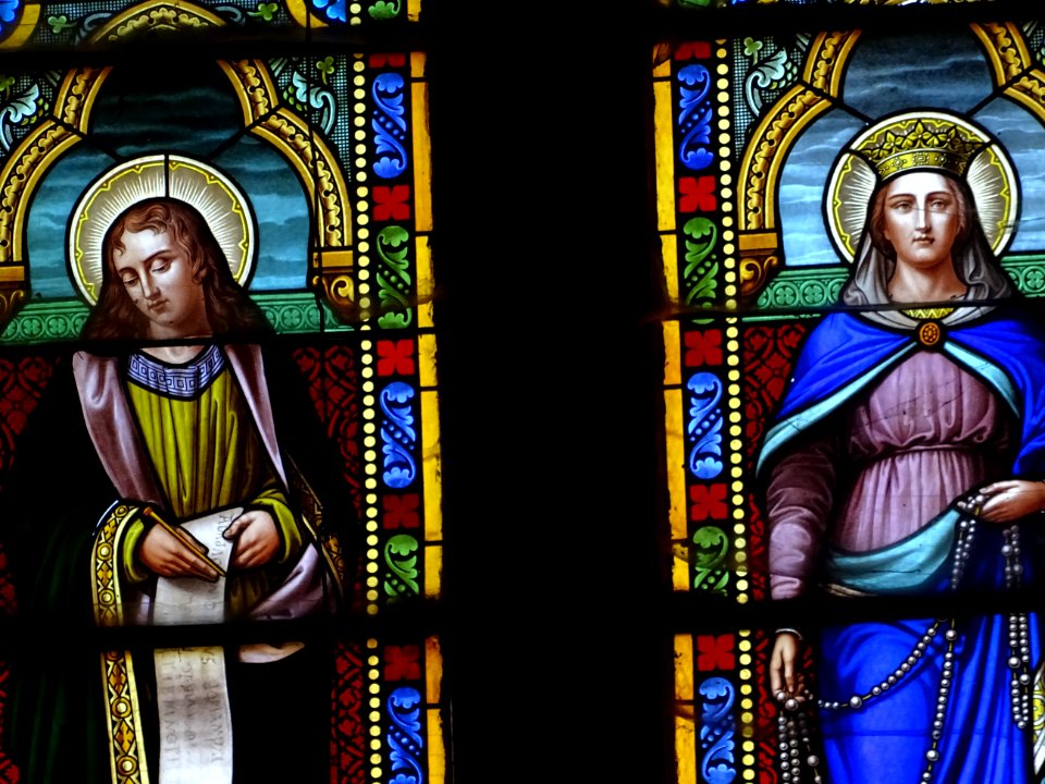 Vitrail, église Saint-Martial, Ségur-les-Villas, Cantal - 28417827145