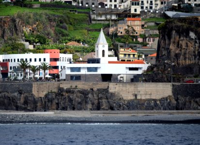 While we were in Funchal, Madeira, we went on a dolphin and whale watching trip on a catamaran. There were dolphins, out there but we missed them, we did see pilot whales. (32329745828)