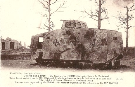 Autour de Reims-FR-51-route de Neufchatel-char allemand-1