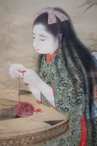 Autumn Garden by Terasaki Kogyo (1866-1919), 1899, detail, color on silk DSC05549
