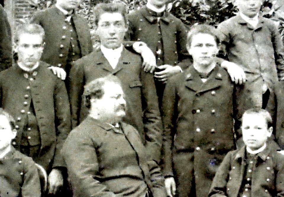 Auxerre, collège d'Auxerre, photo de classe, détail 2 (J David, 1890-91)