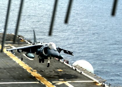 AV-8B Harrier aboard USS America 150222-N-AC979-136