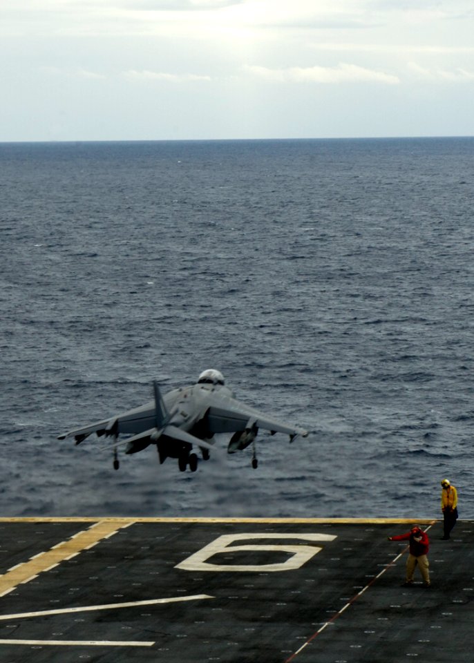 AV-8B Harrier aboard USS America 150222-N-AC979-243