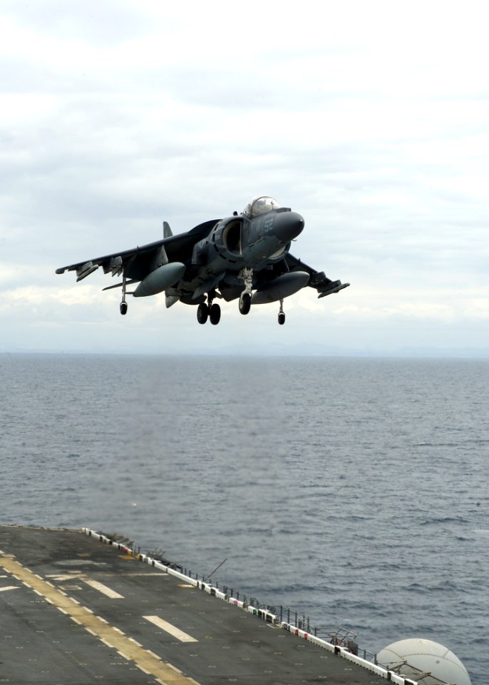 AV-8B Harrier aboard USS America 150222-N-AC979-175
