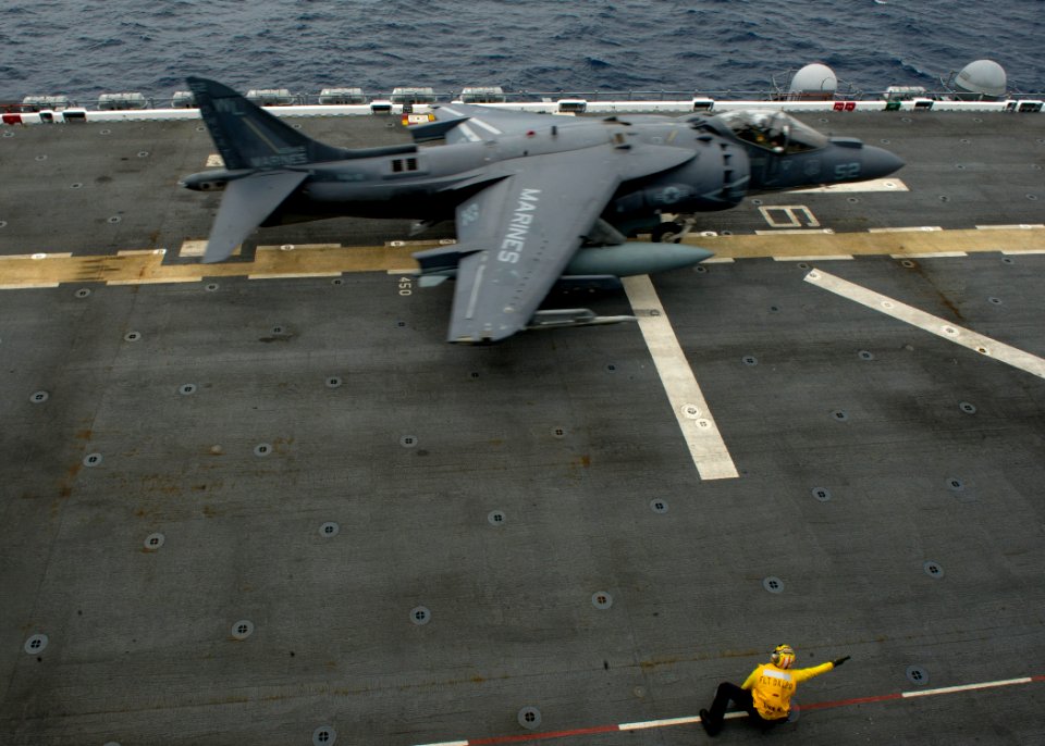 AV-8B Harrier aboard USS America 150222-N-AC979-219