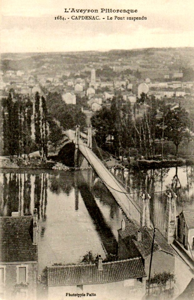 Aveyron Pittoresque 1684 - Capdenac - pont suspendu