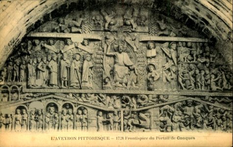 Aveyron Pittoresque 1728 - Conques - Tympan de l'église