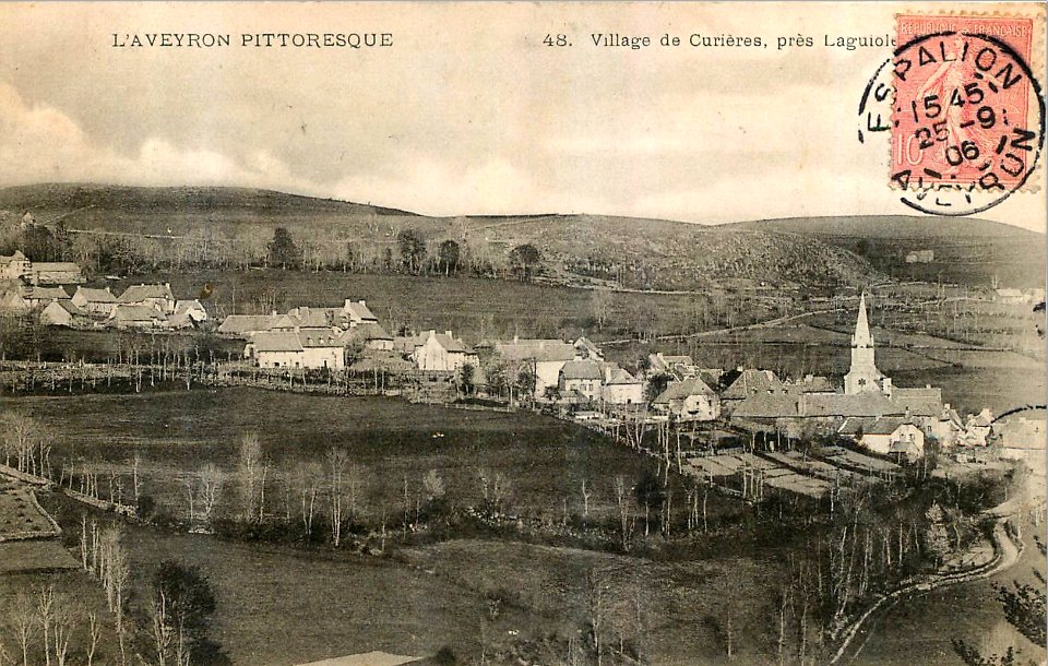 Aveyron Pittoresque 48 - Curières - vue général