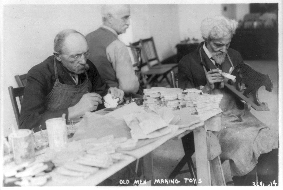 Old men making toys LCCN2007678626