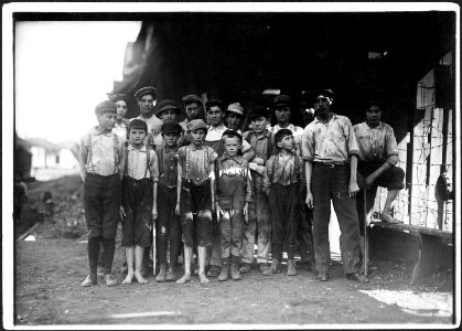 OUR BABY DOFFER and some of the other infants working in the Avondale Mills. Birmingham, Ala. - NARA - 523360