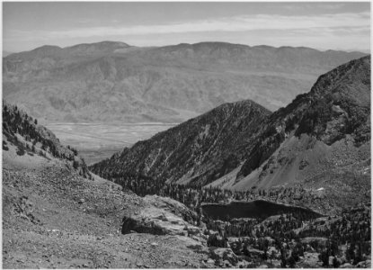 Owens Valley from Sawmill Pass, Kings River Canyon (Proposed as a national park), California, 1936., ca. 1936 - NARA - 519935 photo