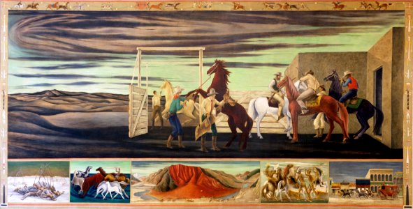Pony Express, FA Mechau, Jr., Clinton Federal Building, D.C. tiff
