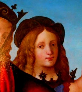 Portrait of Raphael - Detail of the Magi's adoration (1513) by Andrea Sabatini da Salerno, called Andrea da Salerno (Salerno about 1484-Gaeta 1530) - Museum Quadreria dei Girolamini in Naples (43357703550)