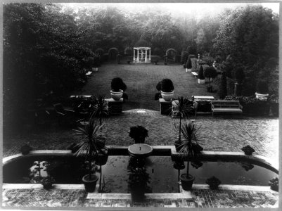 Quiet Corner, John Wesley Baxter, Dublin and Hill Roads, Greenwich, Connecticut. View from house terrace LCCN92500546