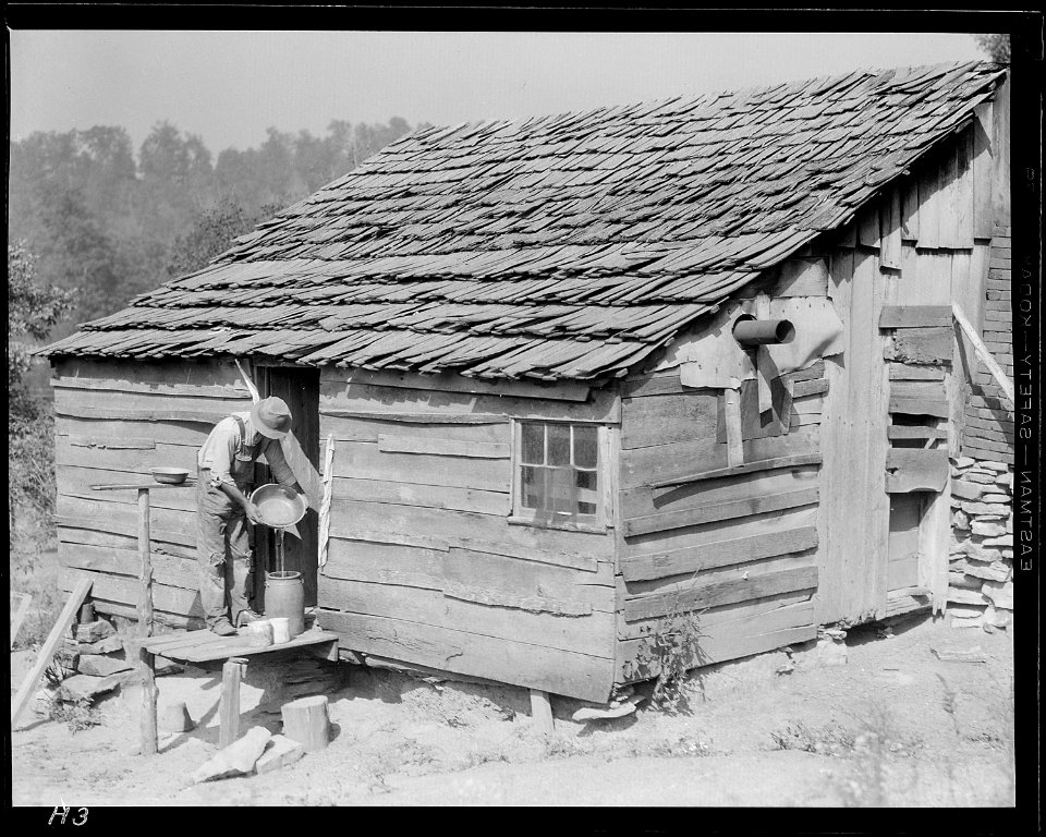 Rear view of the McHaffie homestead at Powell Station, Route ^1, Knox County, Tennessee. - NARA - 532627