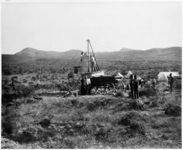 Rebuilding Monument 40. By D. H. Payne, under the direction of the U.S. section of the International Boundary Commissi - NARA - 519682 photo