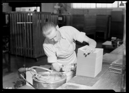 Robert Wilhelm, R.F.D., ^2, Kingsport, Tennessee. Wilhelm is a glue-off operator at the Kingsport Press. He lives on... - NARA - 532740 photo