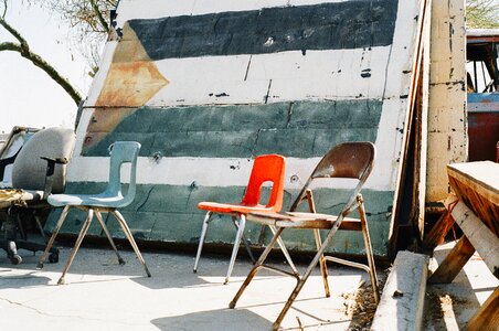 Chairs paint wall