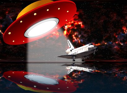 Space space shuttle ufo photo