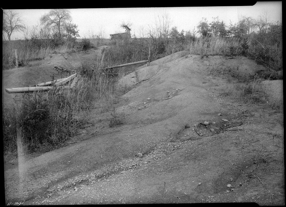 Soil erosion on one of the farms. - NARA - 532806