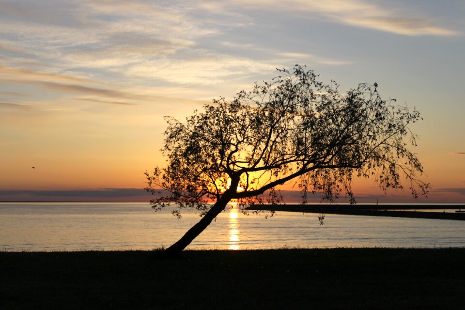 Silhouette sea tallinn