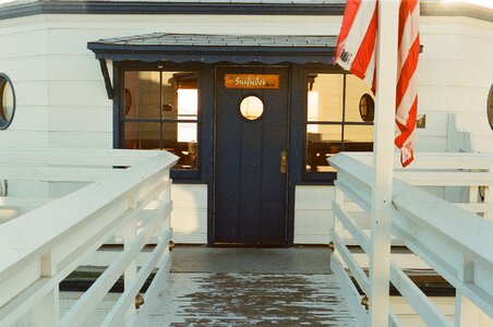 Pier railing flag