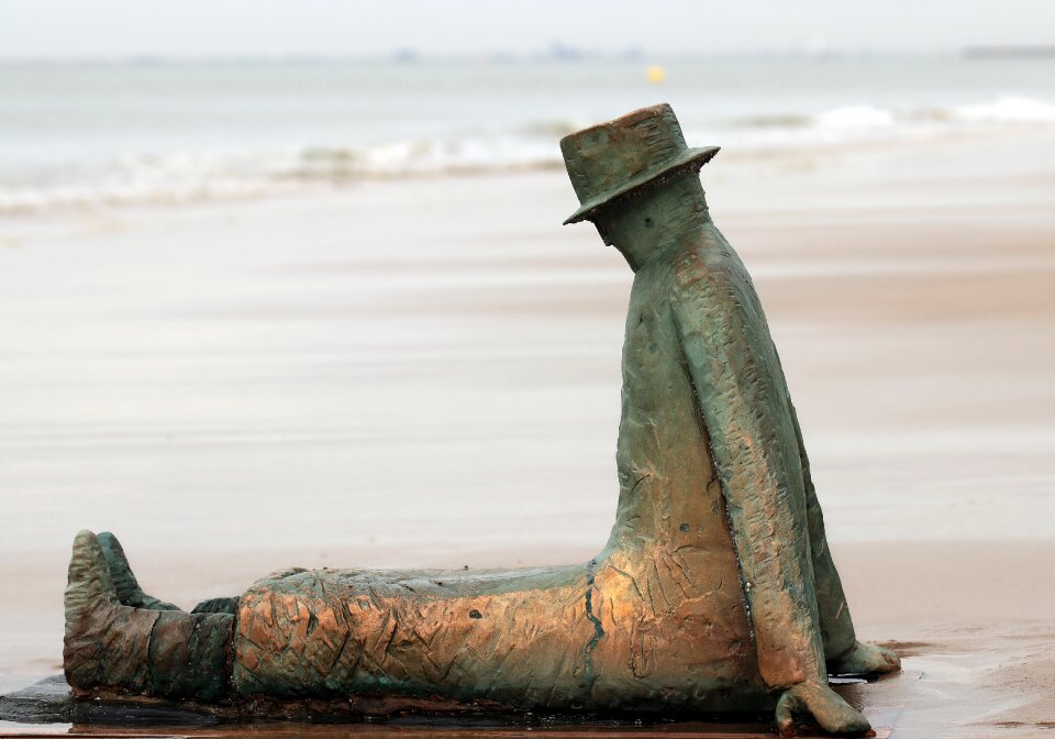 Beach man on the beach man sitting on the beach