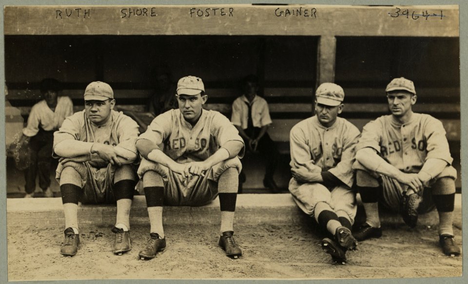 Babe Ruth, Ernie Shore, Rube Foster, Del Gainer, Boston Red Sox, American League LCCN2008677274