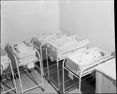 Babies in the nursery. Clinch Valley Clinic Hospital, Richlands, Tazewell County, Virginia. - NARA - 541099 photo