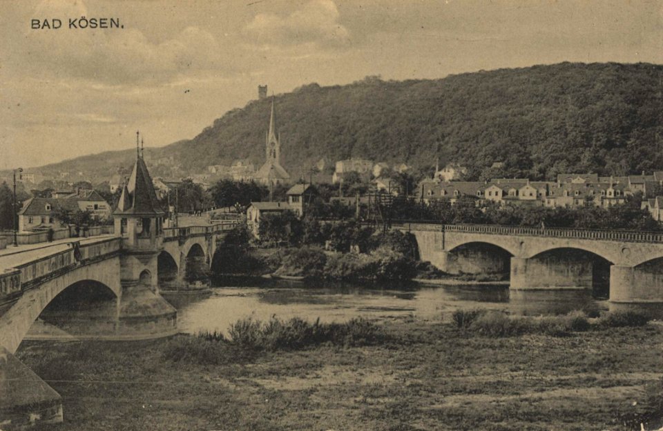 Bad Kösen, Sachsen-Anhalt - Stadtansicht mit Brücken (4) (Zeno Ansichtskarten)