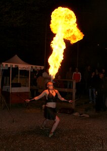 Fire spit fire artist