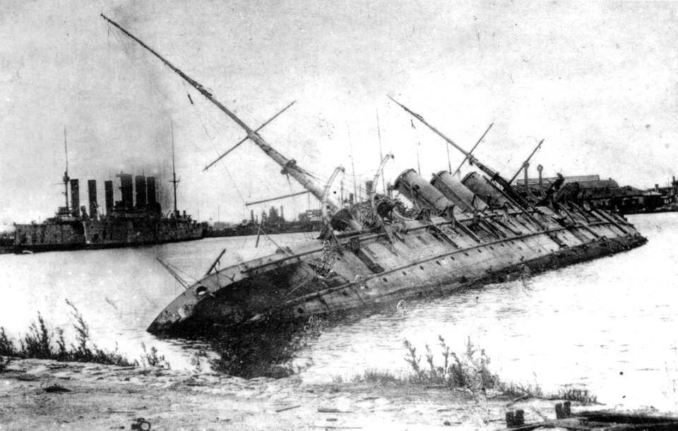 Wreck of the Imperial Russian training ship Pamyat Azova in Kronstadt, 1919-1921. (50627844258)