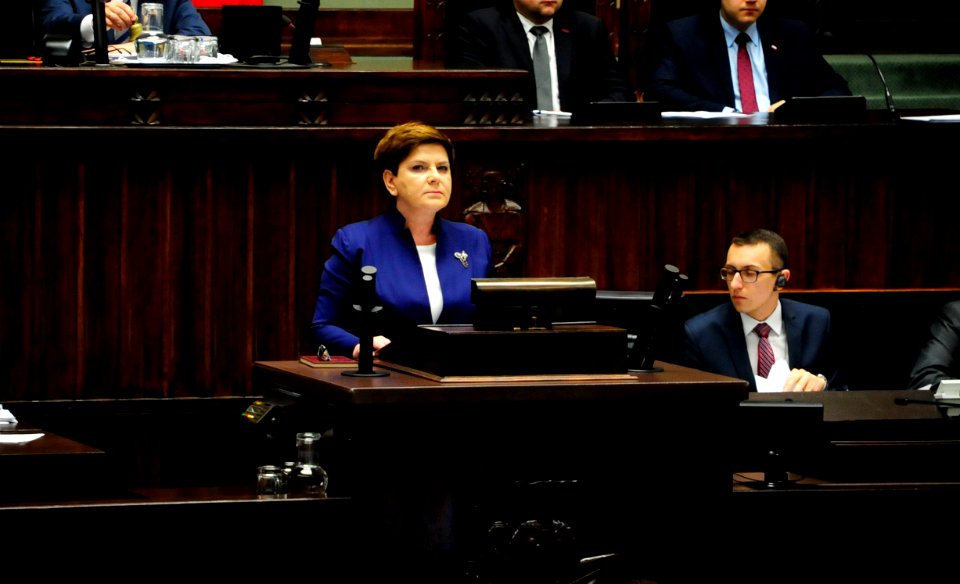 Wystąpienie premier Beaty Szydło w Sejmie (27031548672)