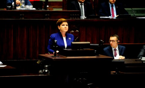 Wystąpienie premier Beaty Szydło w Sejmie (27031548672)