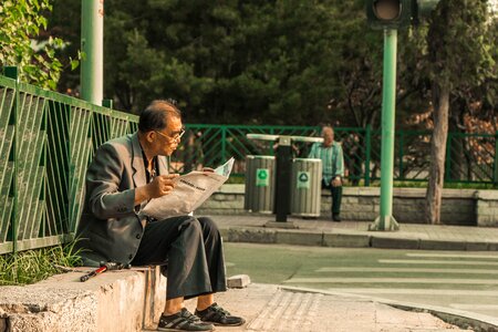 Street old man asian photo