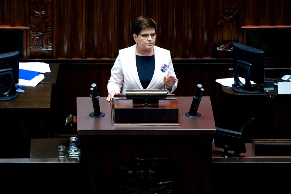 Wystąpienie premier Beaty Szydło w Sejmie (29558720060)