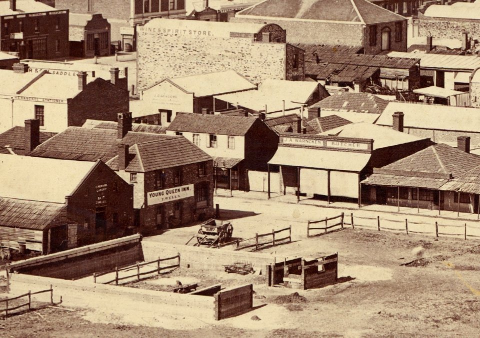 Young Queen Inn, Gawler Place, Adelaide, 1865 (38502155454)