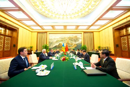 Întrevederea Președintelui Parlamentului Zinaida Greceanîi cu Președintele Comitetului Permanent al Adunării Naționale a Reprezentanților Poporului din Întreaga Chină, Li Zhanshu. (48716223902)