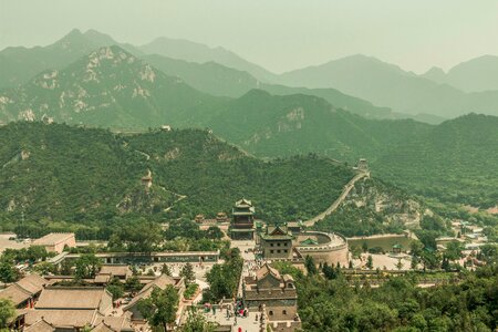 China landscape green wall photo
