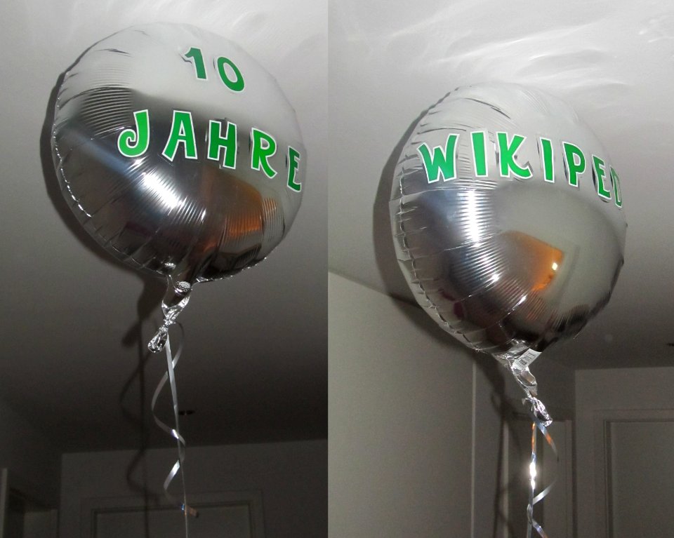 10 Jahre Wikipedia Gasballon