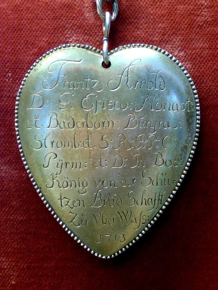 1713 Schildchen der Königskette Fürstbischof von Wolf-Metternich Vorderseite