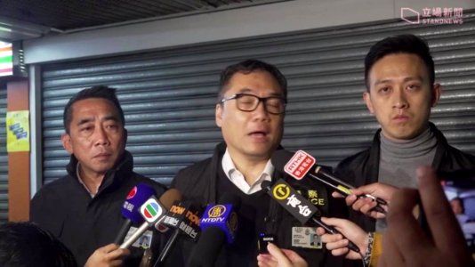 20191220 Hong Kong police interviewed by reporters about Tai Po shooting incident